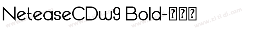 NeteaseCDw9 Bold字体转换
